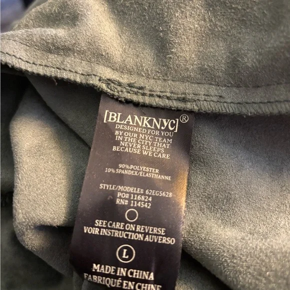 Blank NYC Sage Green Suede Fringe Jacket - Picture 4 of 4